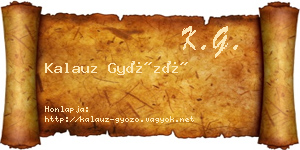 Kalauz Győző névjegykártya
